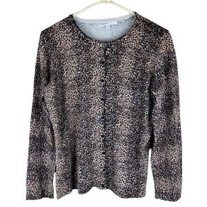 𝅺ANIMAL PRINT CLEO CREW NECK CARDIGAN